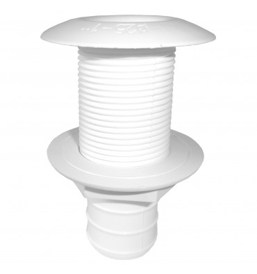 Borddurchgang  L80mm für Schlauch 25mm Weiss