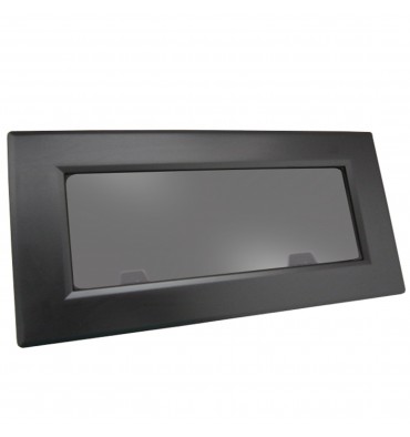 Bootsfenster Lewmar FLUSH MITRE 3 – schwarz, grau getöntes Acrylglas (Portlight 393329800)