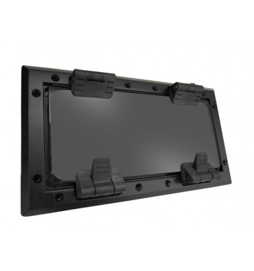 Bootsfenster Lewmar FLUSH MITRE 200x490 mm – schwarz, dunkelgraues Acrylglas