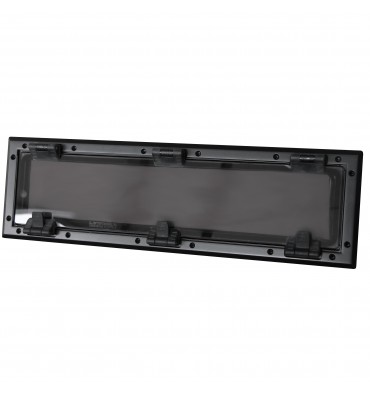 Bootsfenster Lewmar FLUSH MITRE 4 – schwarz, grau getöntes Acrylglas