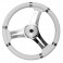 Lenkrad 35 cm – Edelstahl mit weißer Polyurethan-Ummantelung