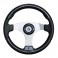 Steuerrad 350 mm – Edelstahl & Carbon-Optik – schwarz/grau