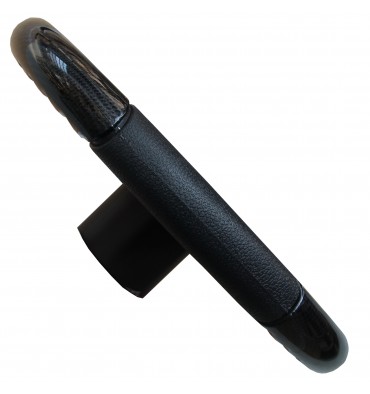 Steuerrad 350 mm – Edelstahl & Carbon-Optik – schwarz/grau