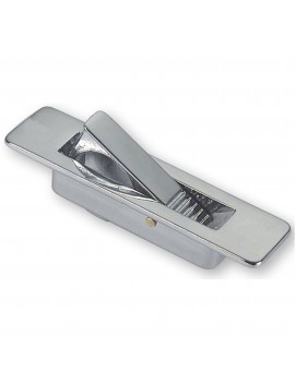 Flush Pull Griff Chrom Messing 21x83 mm – Edelstahloptik, M4