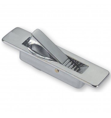 Flush Pull Griff Chrom Messing 21x83 mm – Edelstahloptik, M4