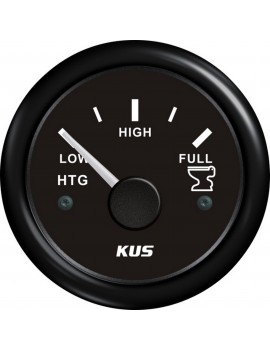 Fäkalientank-Füllstandsanzeige 0–190 Ohm, Ø52 mm, Schwarz – Serie V