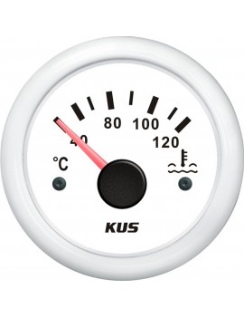 Wassertemperaturanzeiger 40–120 °C, D52 mm, Weiß – Serie V