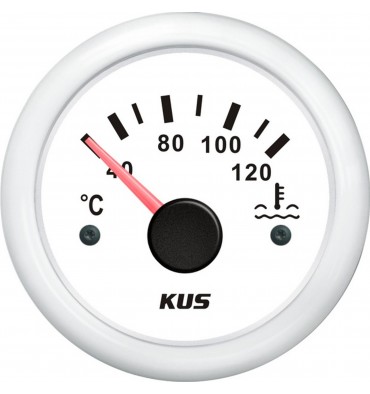 Wassertemperaturanzeiger 40–120 °C, D52 mm, Weiß – Serie V