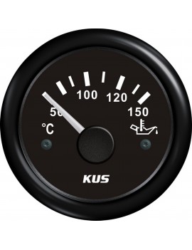 Öltemperaturanzeiger 50–150 °C, D52 mm, Schwarz – Serie V