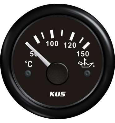 Öltemperaturanzeiger 50–150 °C, D52 mm, Schwarz – Serie V