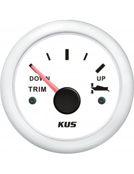 Trimanzeiger 0–190 Ω, D52 mm, Weiß – Serie V