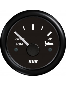 Trimanzeiger 0–190 Ω, D52 mm, Schwarz – Serie V