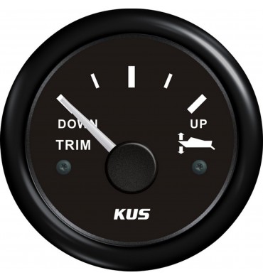 Trimanzeiger 0–190 Ω, D52 mm, Schwarz – Serie V