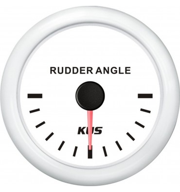 Ruderwinkelanzeiger 87–900 Ω, D52 mm, Weiß – Serie V