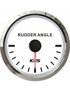 Ruderwinkelanzeiger 87–900 Ω, D55 mm, Weiß, Edelstahlbezel – Serie V
