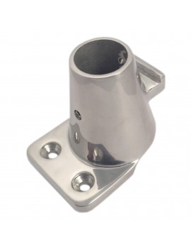 Relingfuß 90° aus Edelstahl A4 (AISI 316) für Relingstütze Ø25 mm