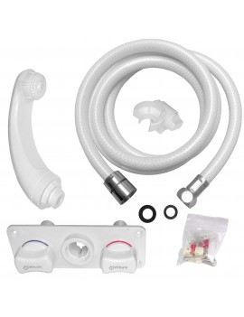 Mischerarmatur Shower C/W Elegance – Duscharmatur mit ausziehbarer Brause