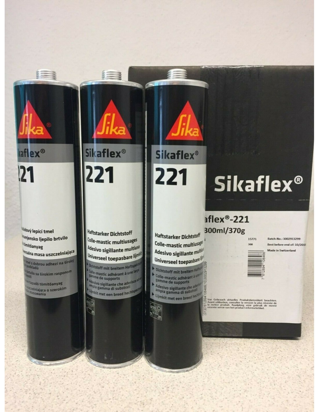 Sikaflex 221 schwarz 300 ml Multifunktionaler Kleb- und Dichtstoff