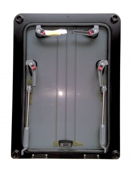 Lewmar FLUSH Luke BAVARIA 3019 0600 – Graues Glas mit schwarzem Rand, Komplett-Reparatursatz 2