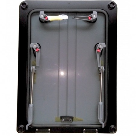 Lewmar FLUSH Luke BAVARIA 3019 0600 – Graues Glas mit schwarzem Rand, Komplett-Reparatursatz