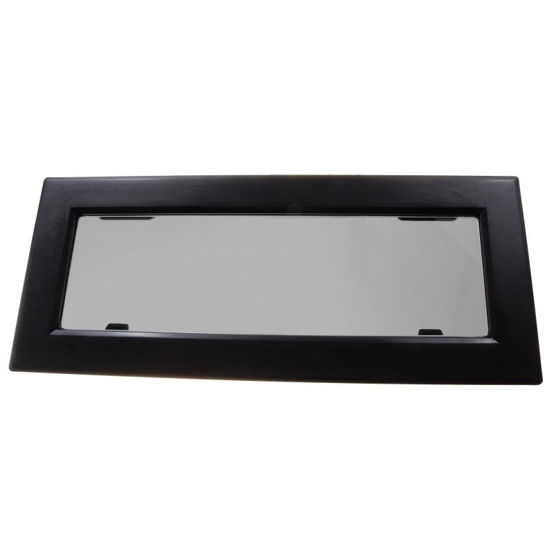 Lewmar FLUSH MITRE 3 Bootsfenster – Schwarz, Glas grau, 15 mm