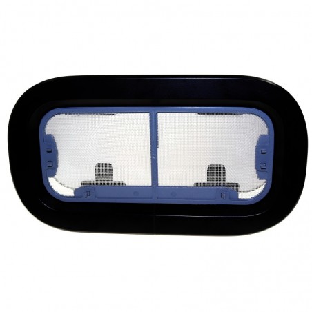 Lewmar Portlight Standard 0 ST0 schwarz 176x323mm Rahmen schwarz