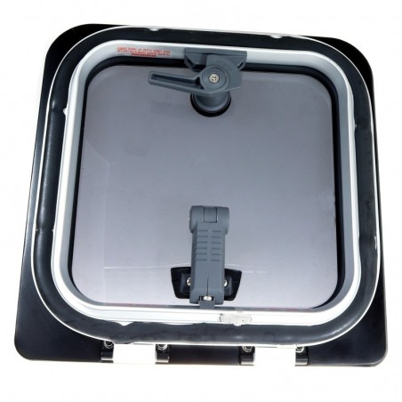 Bootsluke Lewmar FLUSH für BAVARIA F2G – Grau getöntes Acrylglas (330 x 329 mm)