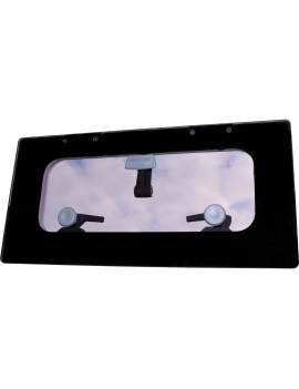 Bootsluke Lewmar FLUSH für BAVARIA F2G – Schwarzes Acrylglas, weißer Rahmen (575 x 275 mm)