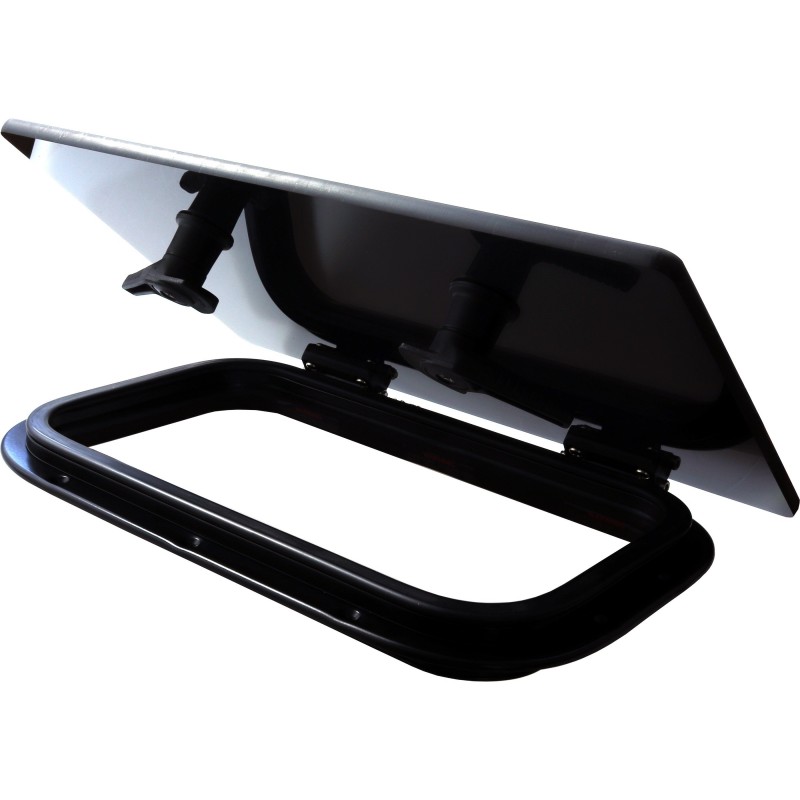 Bootsluke Lewmar FLUSH 20  GEN.3 - Rahmen und Glass schwarz