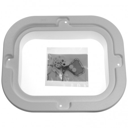 Lewmar Trim Kit Einbaurahmen Low Profile 03 – Weiß mit Moskitonetz www.e-nautica.de