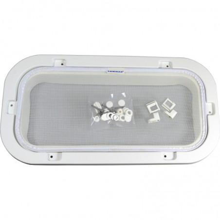 Einbaurahmen Lewmar Low Luken Profile 41 Moskitonetz weiß www.e-nautica.de