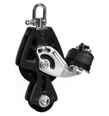 Lewmar Synchro 50 Violinblock mit Klemme 6-10 mm, Schwarz