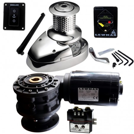 Ankerwinde V5 24V 2000W mit Kabestan für 10 mm Kette | Komplettset