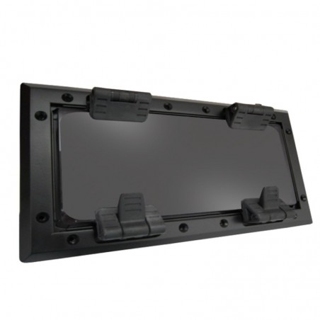 Lewmar FLUSH MITRE 150x600 schwarz Bootsfenster für BAVARIA