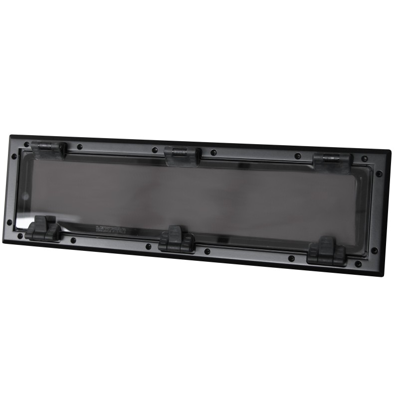 Lewmar FLUSH MITRE 4 Bootsfenster schwarz - Glas Grau