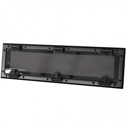 Lewmar FLUSH MITRE 4 Bootsfenster schwarz - Glas Grau