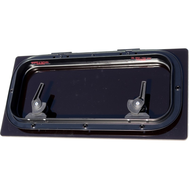 Lewmar FLUSH 41 Decksluke GEN.3 Rahmen und Glas schwarz