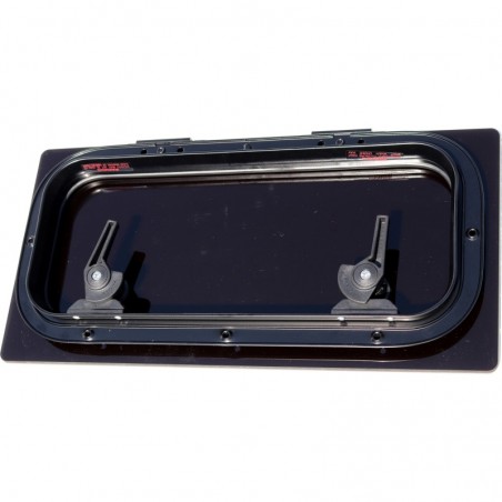 Lewmar FLUSH 41 Decksluke GEN.3 Rahmen und Glas schwarz