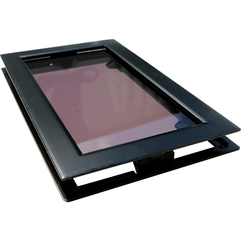 Lewmar FLUSH MITRE 5 Bootsfenster schwarz - Glass Grau