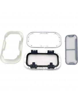 Lewmar Portlight Standard 0 ST0 176x323mm Moskitonetz Rahmen weiss CLR 2