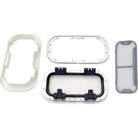 Lewmar Portlight Standard 0 ST0 176x323mm Moskitonetz Rahmen weiss CLR