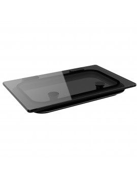 Bootsluke Lewmar FLUSH 20 GEN.3 glass grau, Rahmen schwarz 2