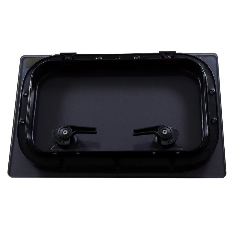 Bootsluke Lewmar FLUSH 20 GEN.3 glass grau, Rahmen schwarz