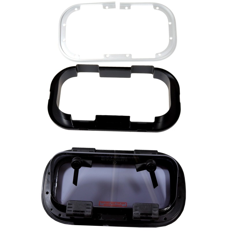 Lewmar Portlight Standard 0 ST0 176x323mm schwarz - TWIST