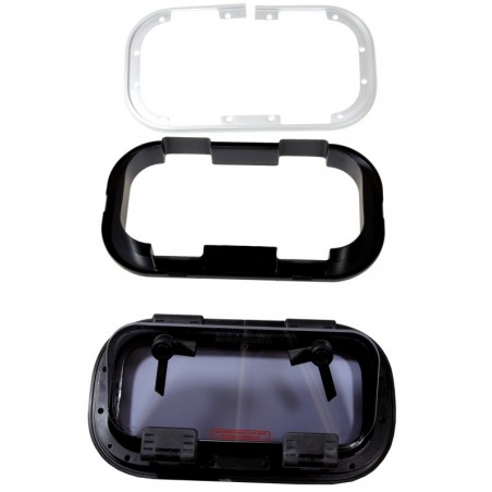 Lewmar Portlight Standard 0 ST0 176x323mm schwarz - TWIST