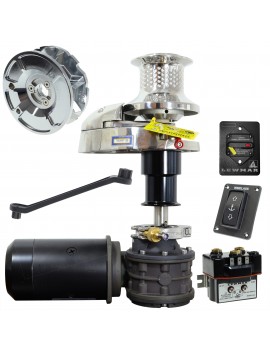 Lewmar V3 12V 1000W Ankerwinde – 8 mm Kette mit Spillkopf, Komplettset, Free Fall