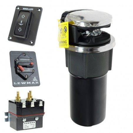 Lewmar VX1L 12V 800W Ankerwinde – 8 mm Kette, Spillkopf, Komplettset