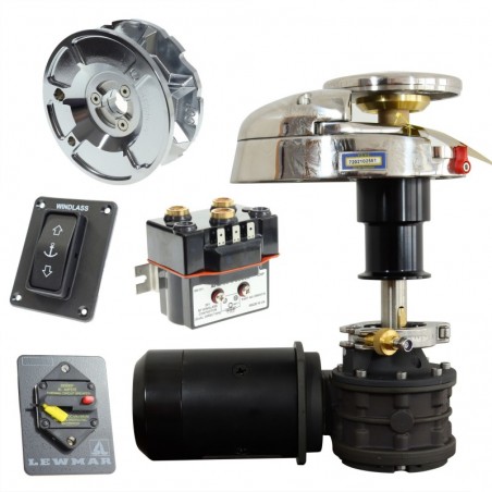 Lewmar Ankerwinde V2 12V 700W mit Kabestan – für 8 mm Kette, Komplettset
