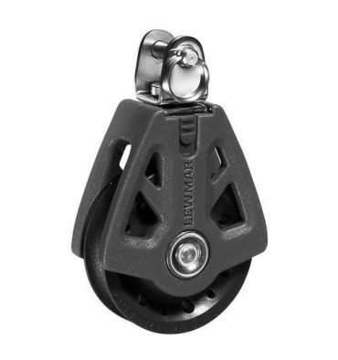 Lewmar Synchro 90 Einfachblock Fallblock 12-14 mm, Schwarz