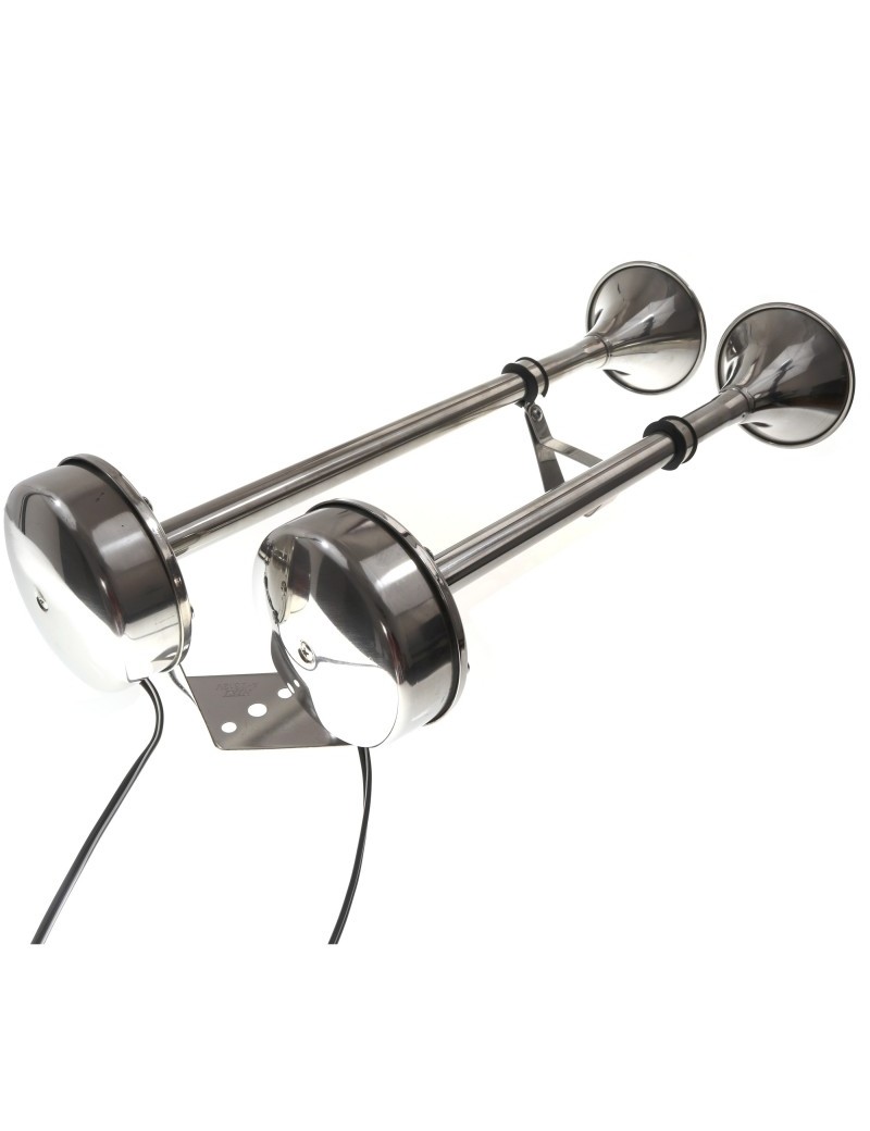 Elektro Doppelhorn TRUMPET 12V Edelstahl